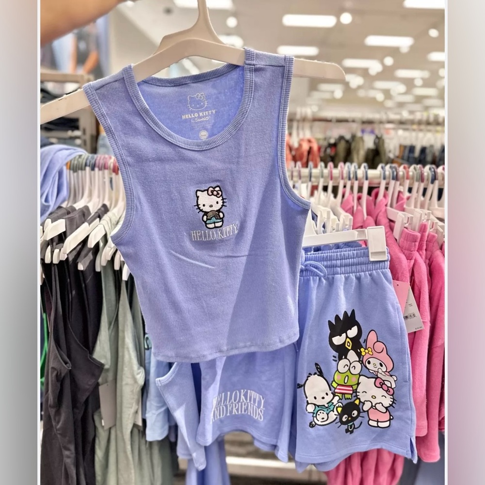 Hello Kitty blue top and short set